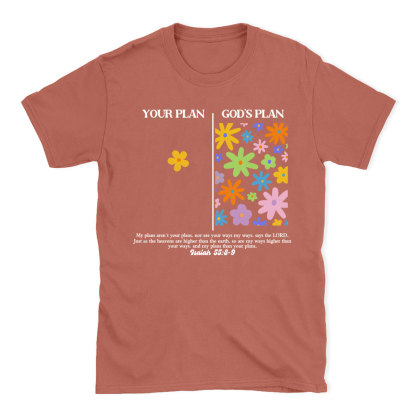 Your Plan God's Plan Boho Christian T-Shirt