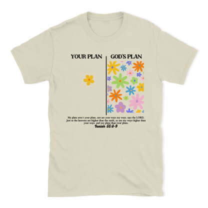 Your Plan God's Plan Boho Christian T-Shirt