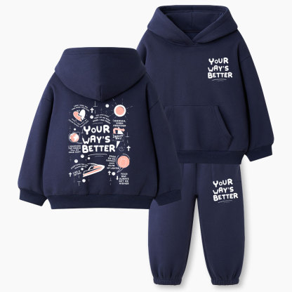 Your Way's Better Christian Kid Fleece Hoodie Set