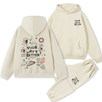 Your Way's Better Christian Premium Fleece Hoodie Set