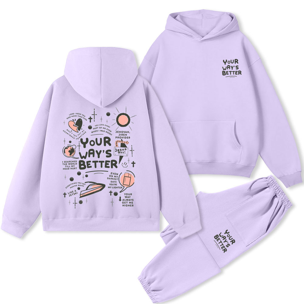 Your Way's Better Christian Premium Fleece Hoodie Set