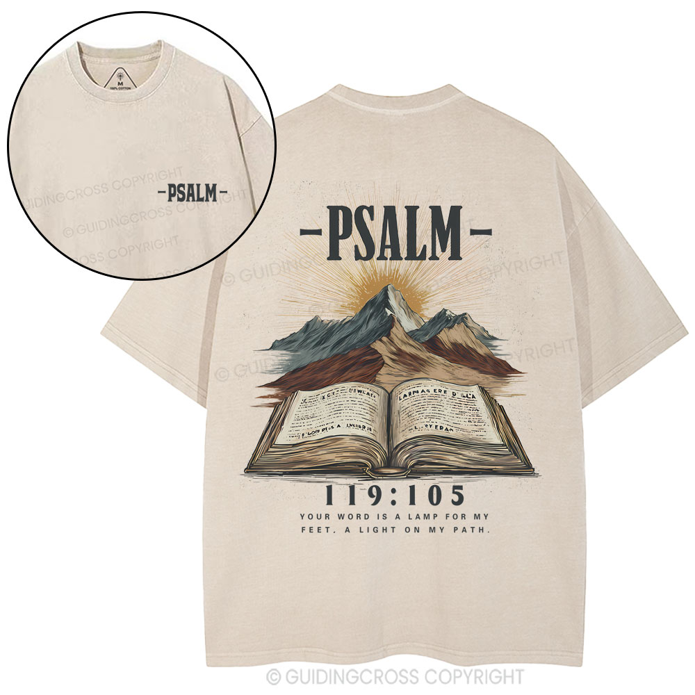 Your Word Is A Lamp For My Feet  Christian Washed T-Shirt