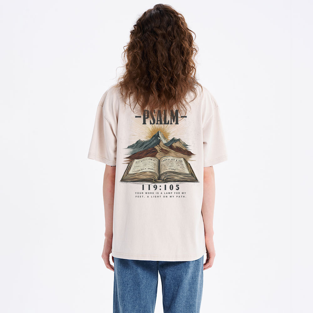 Your Word Is A Lamp For My Feet  Christian Washed T-Shirt