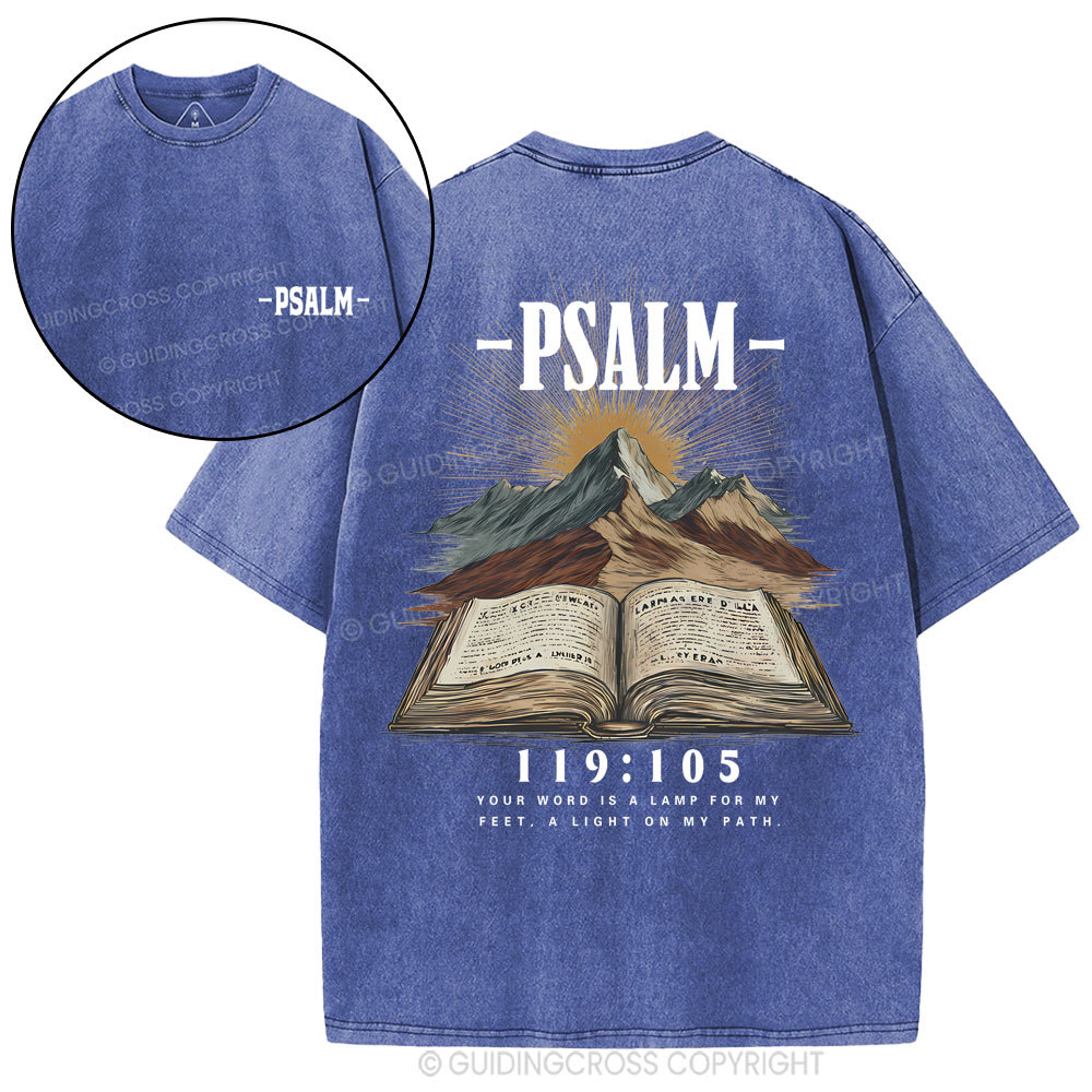 Your Word Is A Lamp For My Feet  Christian Washed T-Shirt