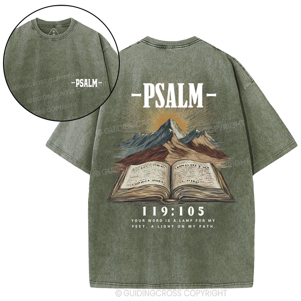 Your Word Is A Lamp For My Feet  Christian Washed T-Shirt