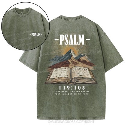 Your Word Is A Lamp For My Feet  Christian Washed T-Shirt