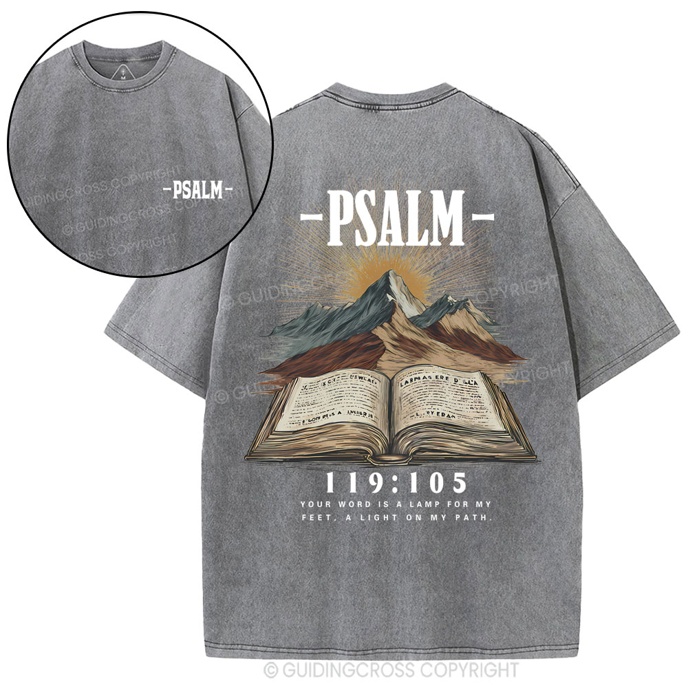 Your Word Is A Lamp For My Feet  Christian Washed T-Shirt