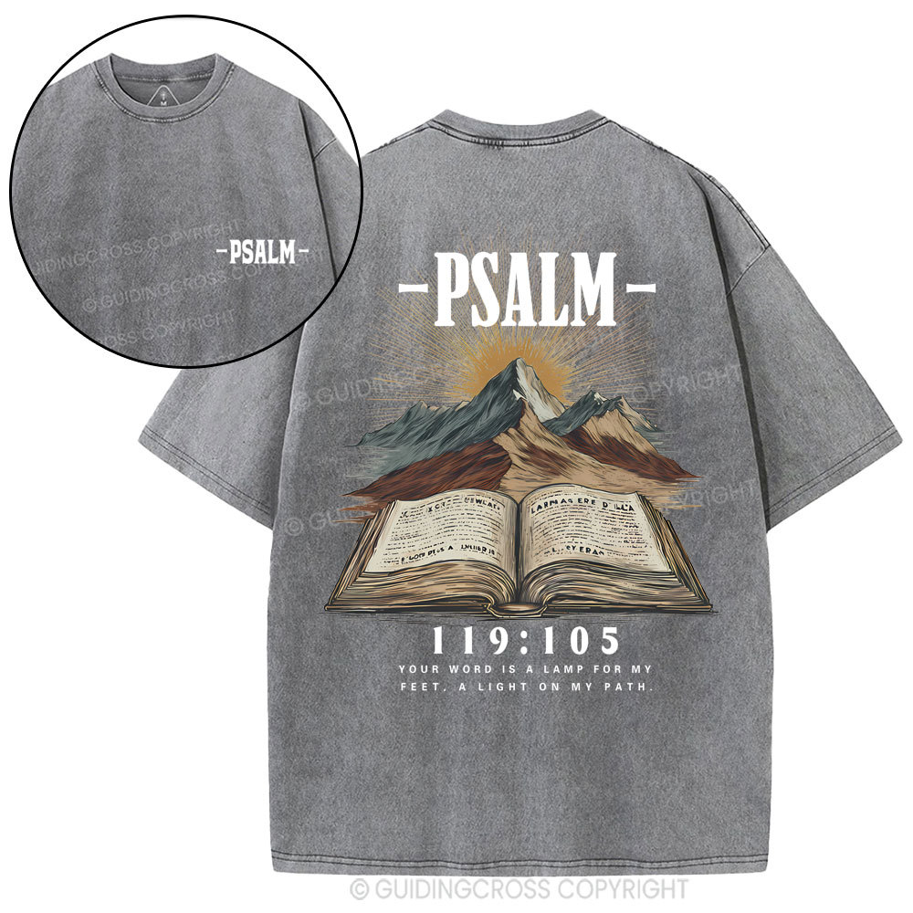 Your Word Is A Lamp For My Feet  Christian Washed T-Shirt