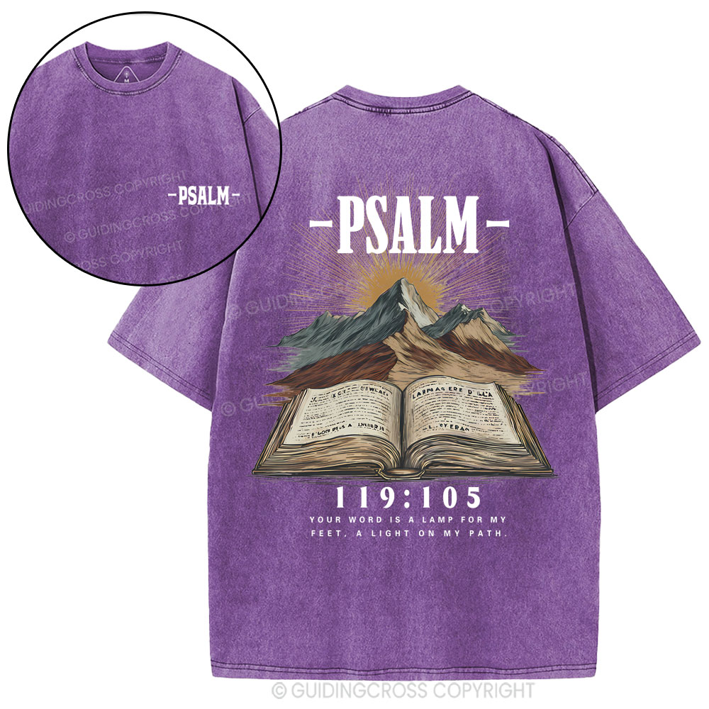 Your Word Is A Lamp For My Feet  Christian Washed T-Shirt