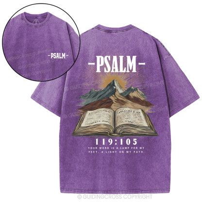 Your Word Is A Lamp For My Feet  Christian Washed T-Shirt