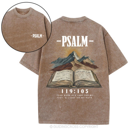 Your Word Is A Lamp For My Feet  Christian Washed T-Shirt