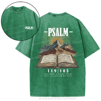 Your Word Is A Lamp For My Feet  Christian Washed T-Shirt