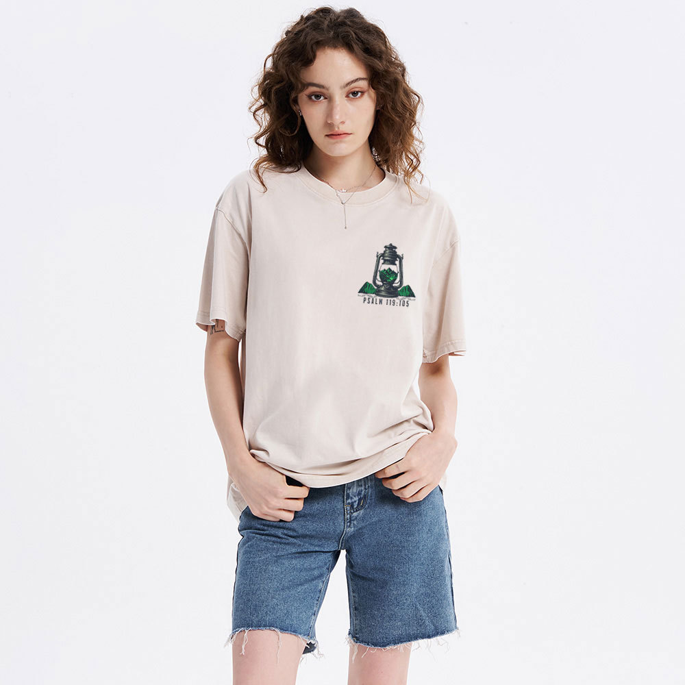 Your Word Is A Lamp For My Feet Christian Washed T-Shirt