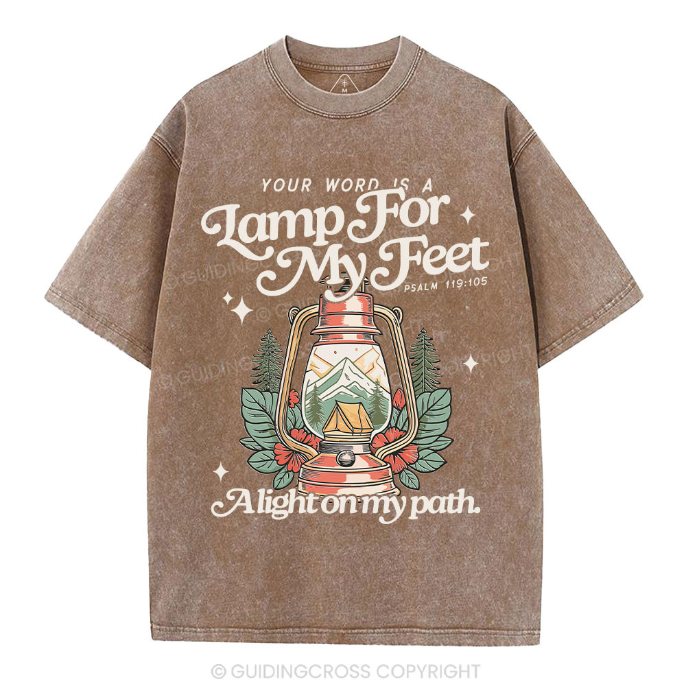 Your Word Is Lamb For My Feet Christian Washed T-Shirt