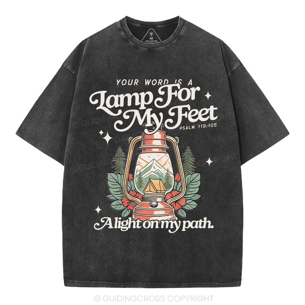 Your Word Is Lamb For My Feet Christian Washed T-Shirt