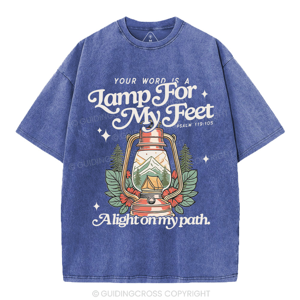 Your Word Is Lamb For My Feet Christian Washed T-Shirt