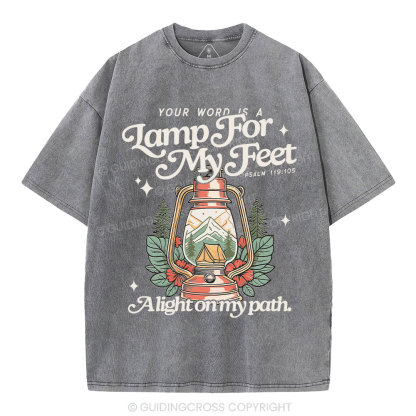 Your Word Is Lamb For My Feet Christian Washed T-Shirt