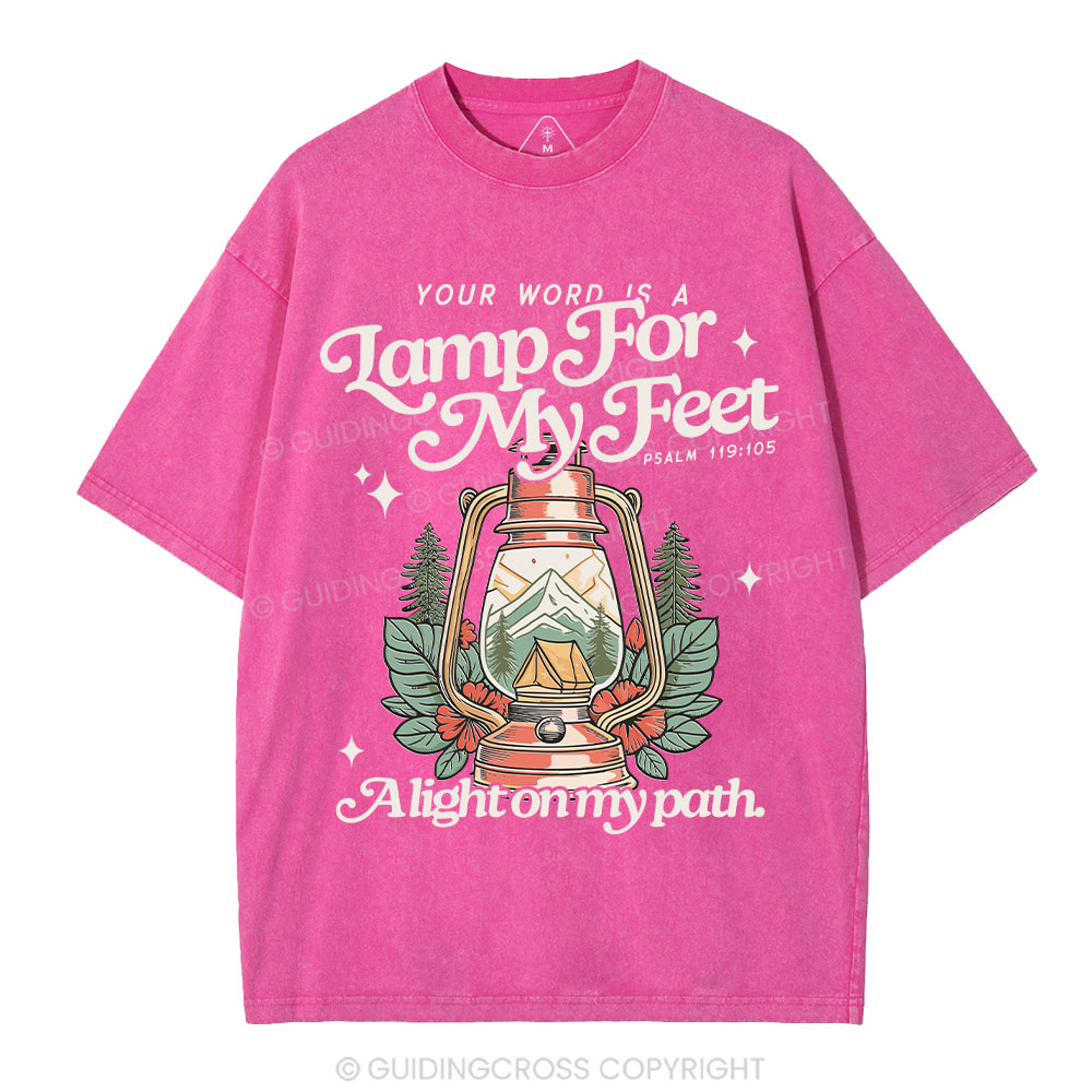 Your Word Is Lamb For My Feet Christian Washed T-Shirt