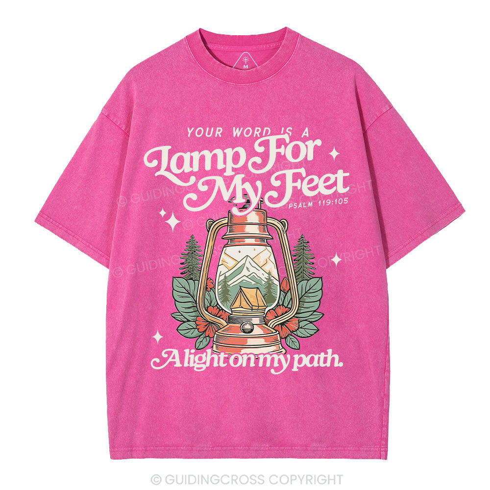 Your Word Is Lamb For My Feet Christian Washed T-Shirt