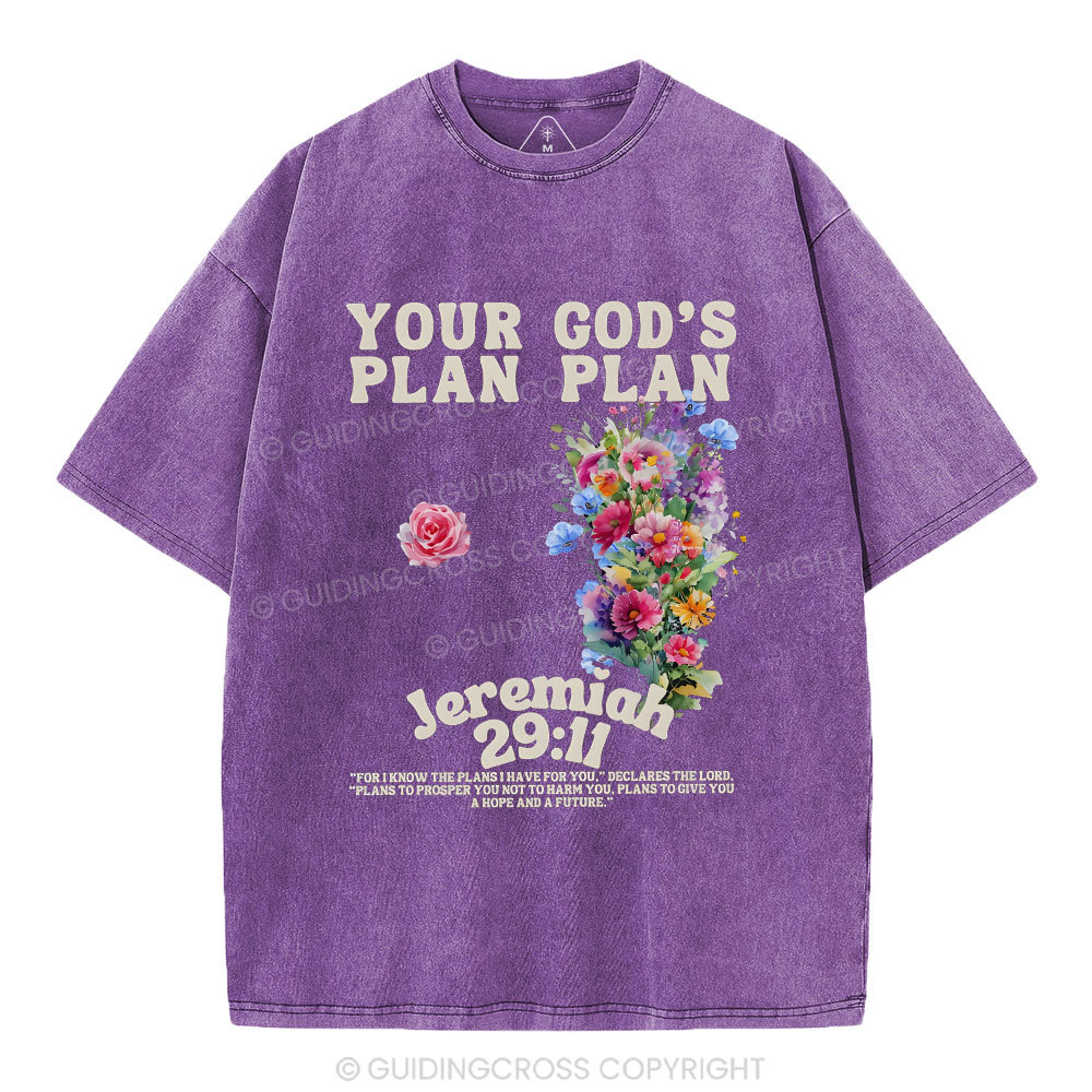 Your plan And God's Plan Christian Washed T-Shirt