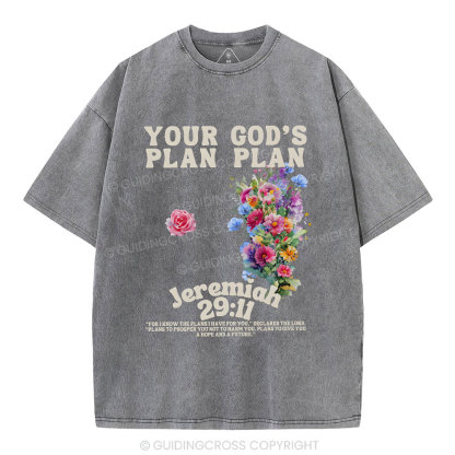 Your plan And God's Plan Christian Washed T-Shirt