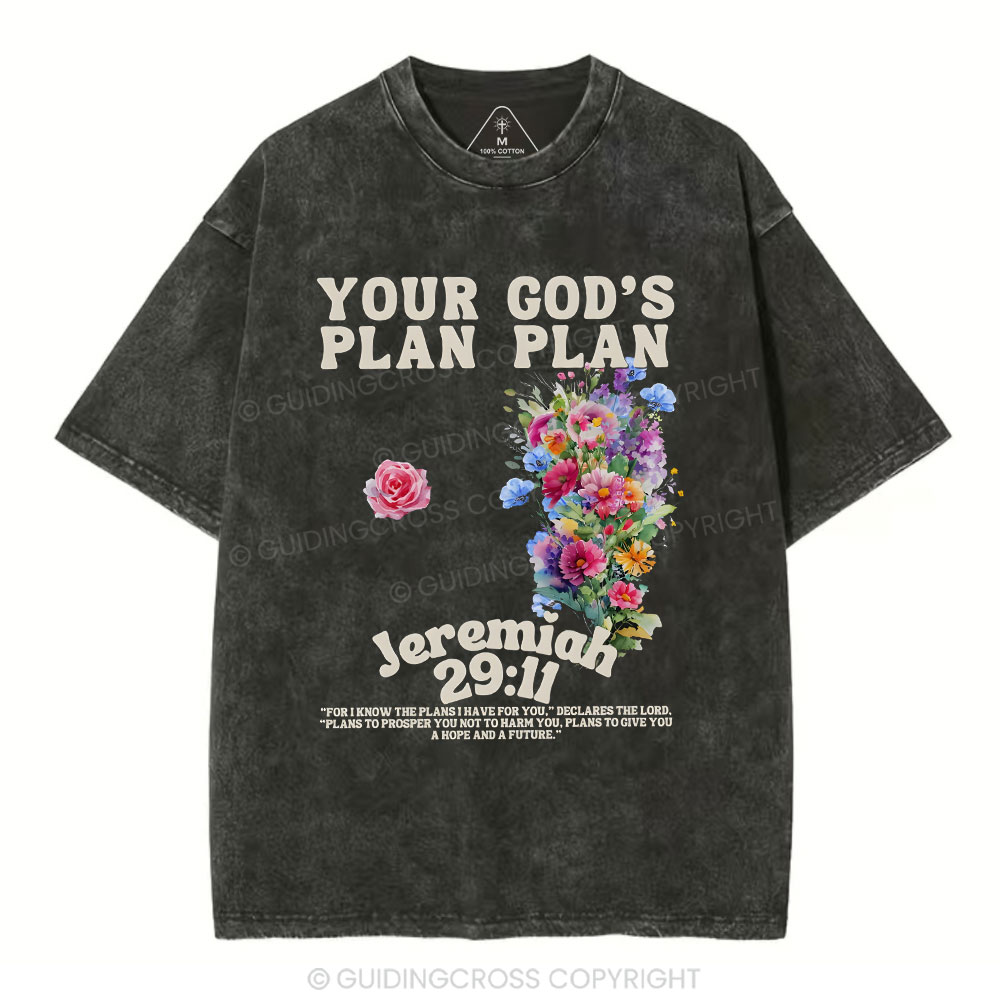 Your plan And God's Plan Christian Washed T-Shirt