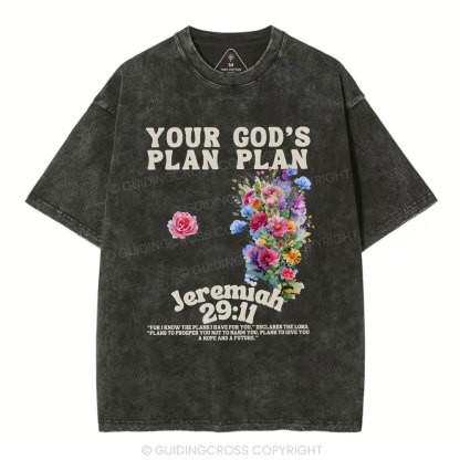 Your plan And God's Plan Christian Washed T-Shirt