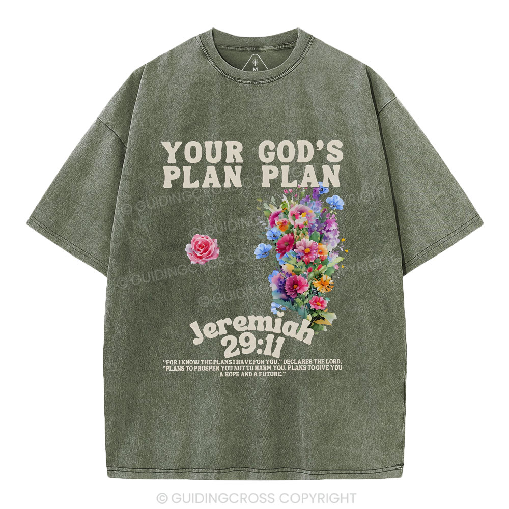 Your plan And God's Plan Christian Washed T-Shirt
