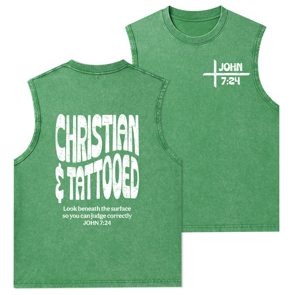 Christian & Tattooed Christian Washed Tank Top