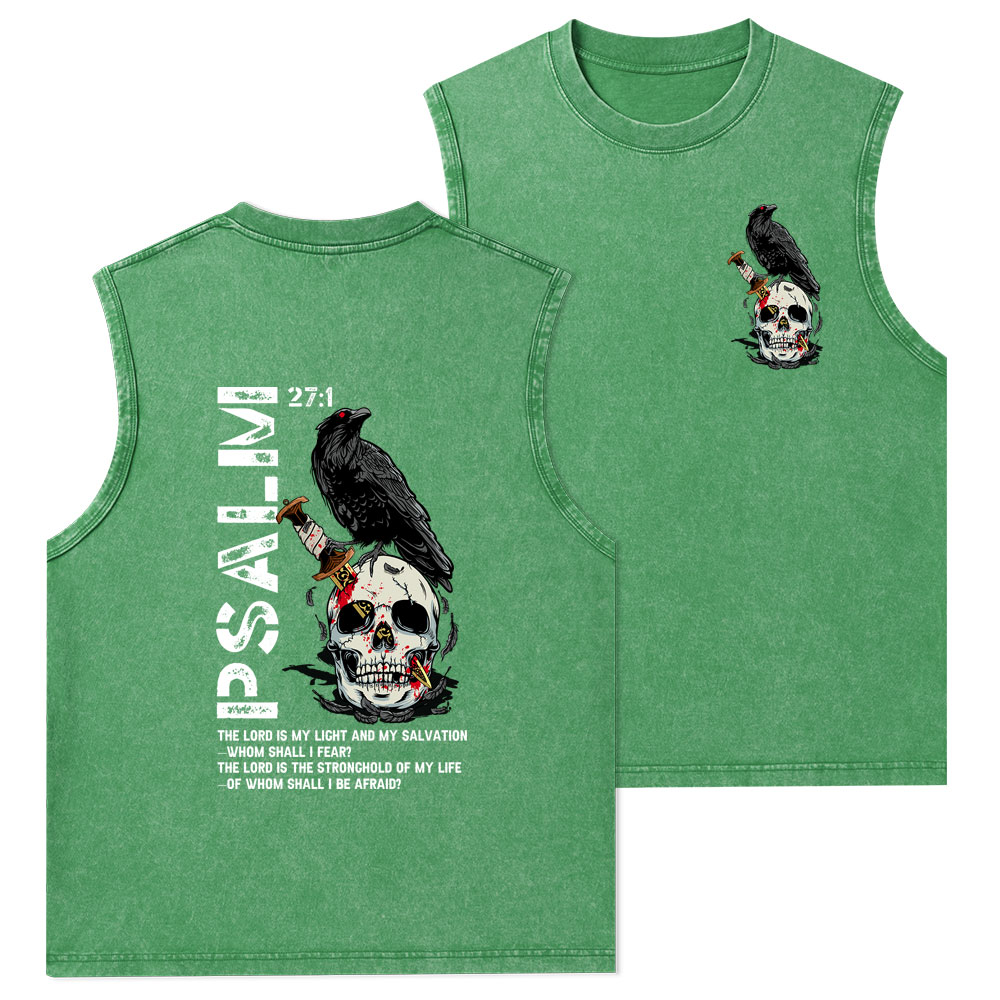 The Lord Is My Salvation Christian Washed Tank Top