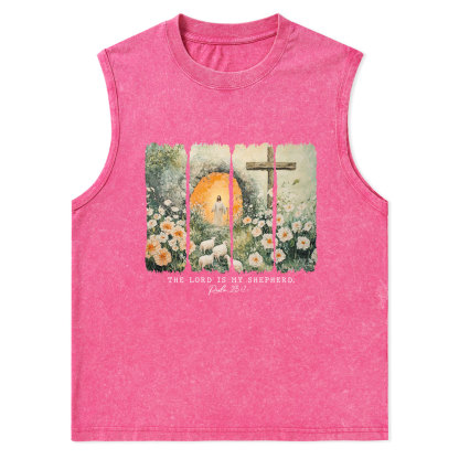 The Lord Is My Sheperd Christian Washed Tank Top