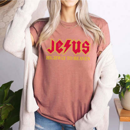 Jesus Highway To Heaven Christian T-Shirt