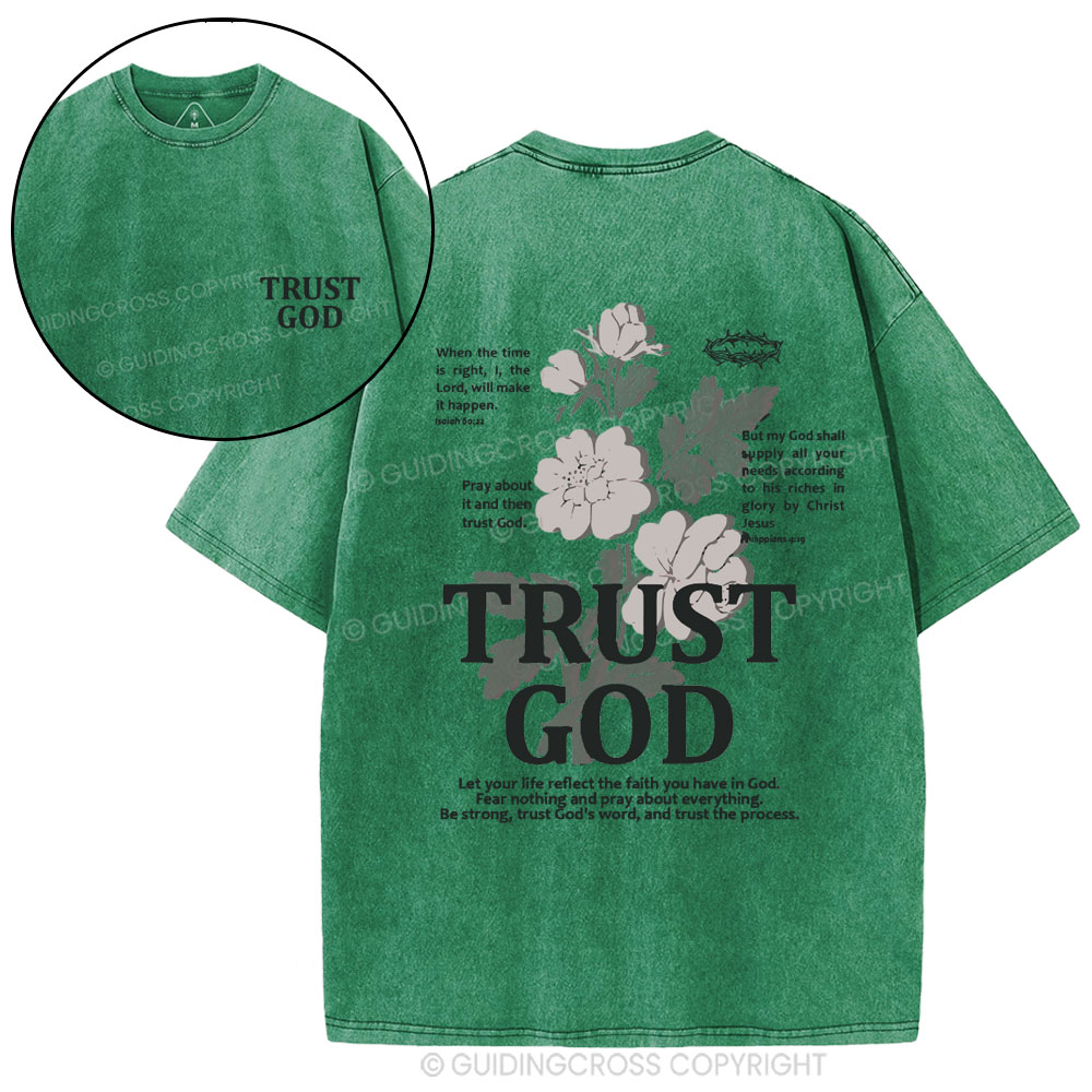 Trust God Christian Washed T-Shirt