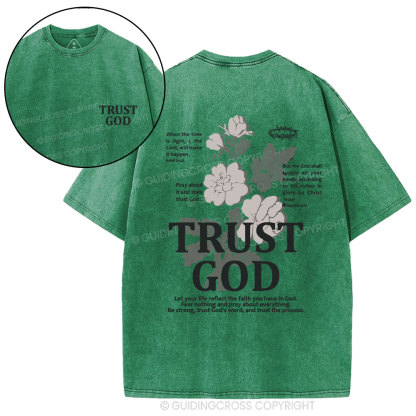 Trust God Christian Washed T-Shirt