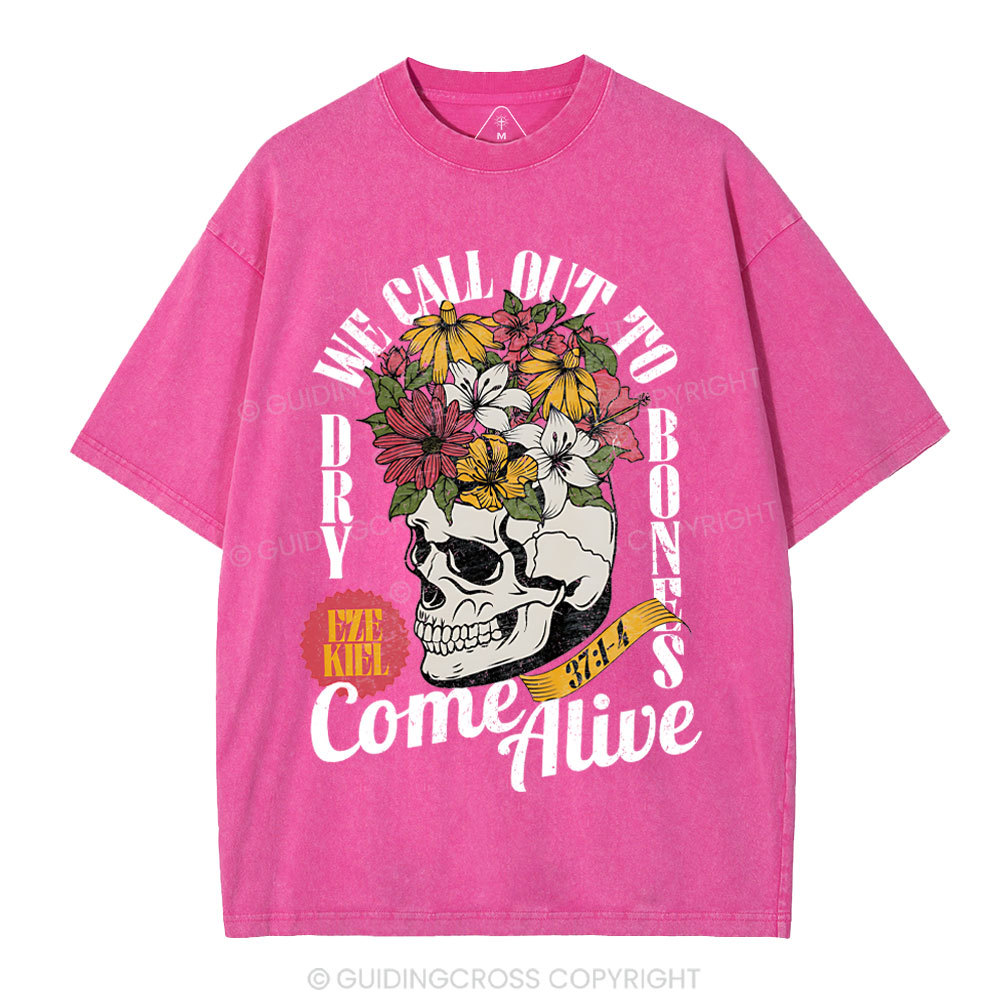 Dry Bones Come Alive Christian Washed T-Shirt