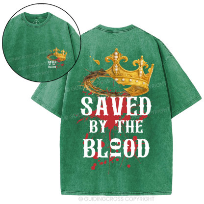 Saved By The Blood Christian Washed T-Shirt