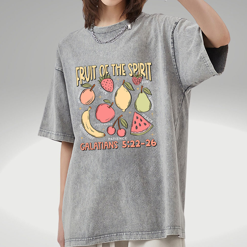 Fruit Of The Spirit Christian Washed T-Shirt