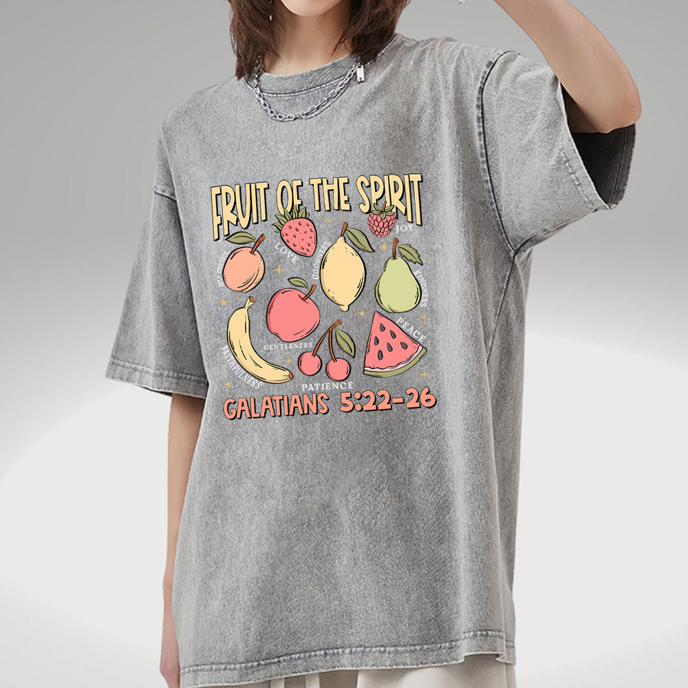Fruit Of The Spirit Christian Washed T-Shirt