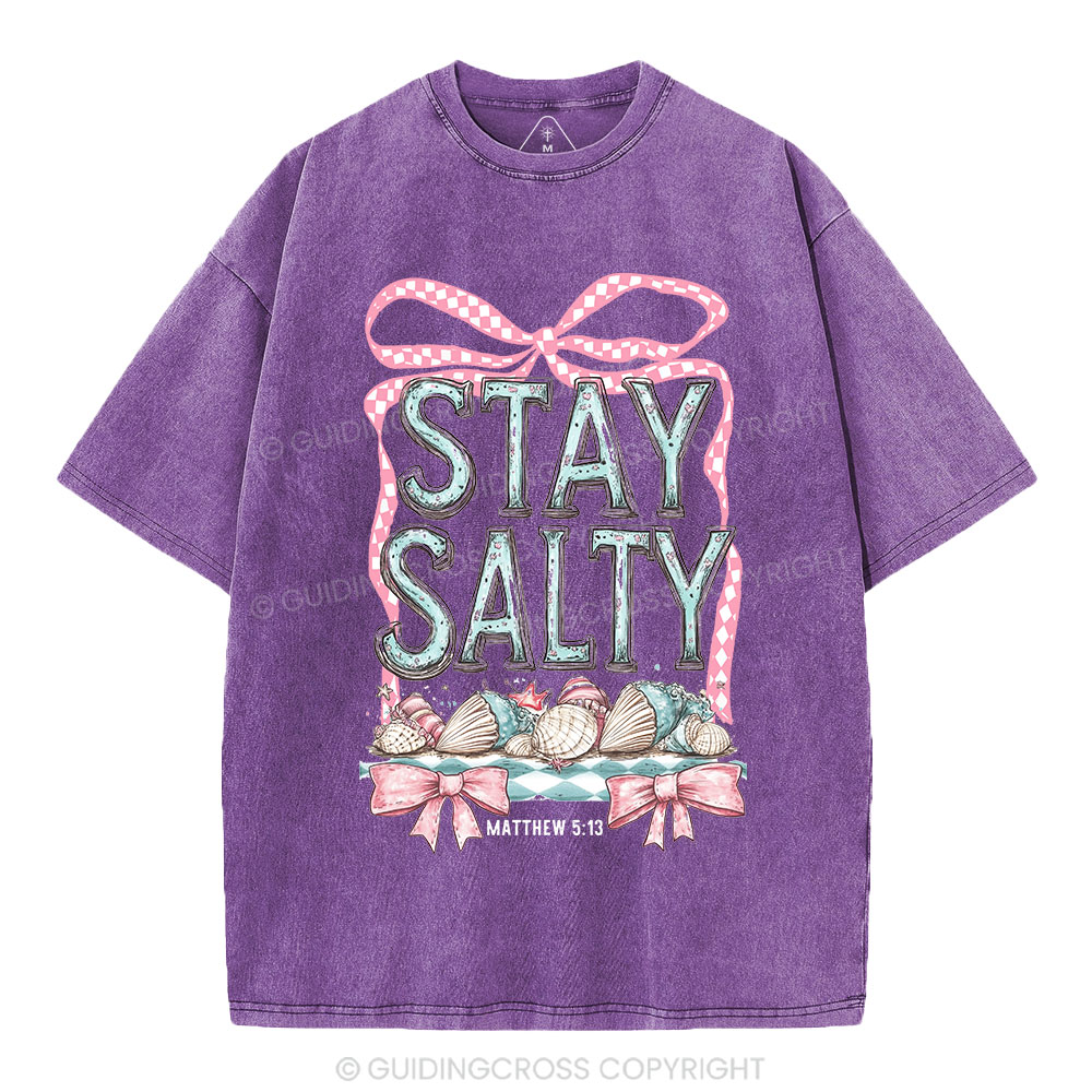 Stay Salty Christian Washed T-Shirt