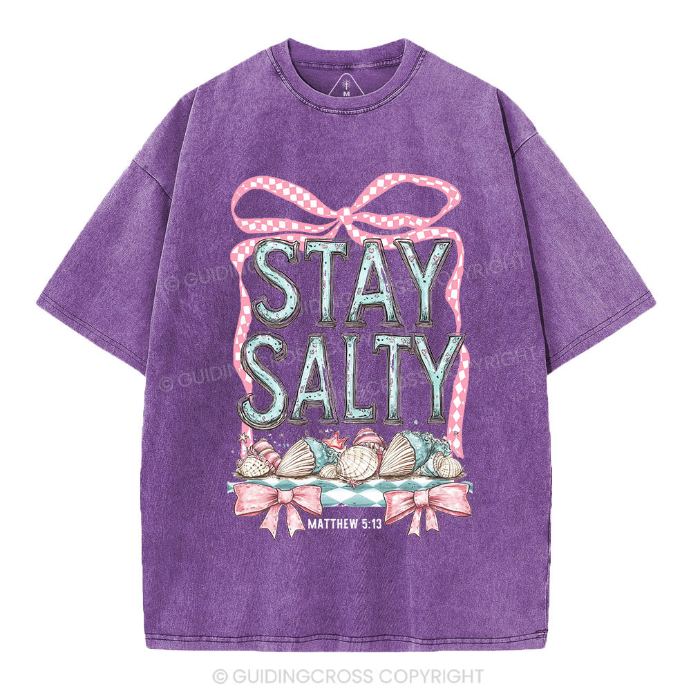 Stay Salty Christian Washed T-Shirt