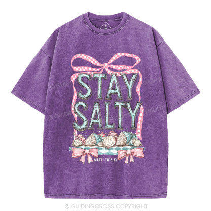 Stay Salty Christian Washed T-Shirt