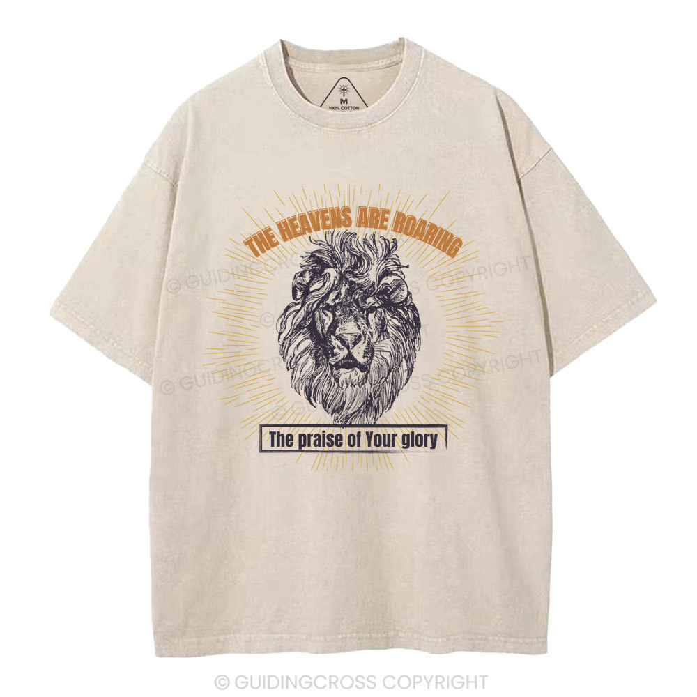 The Heavens Are Roaring  Christian Washed T-Shirt