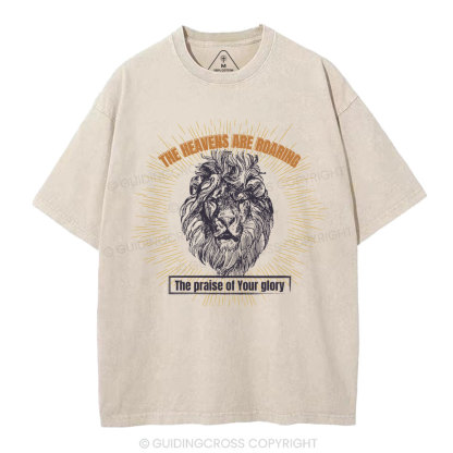 The Heavens Are Roaring  Christian Washed T-Shirt