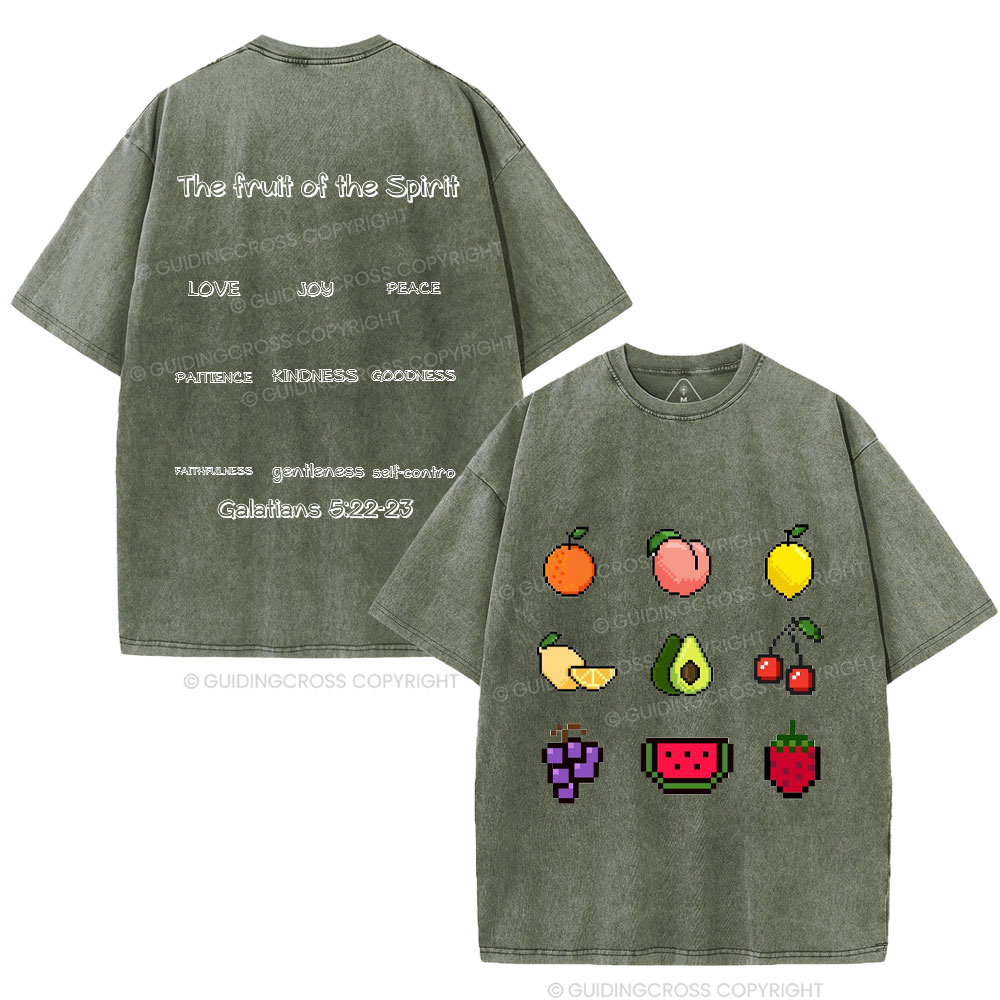 The Fruit Of The Spirit Christian Washed T-Shirt