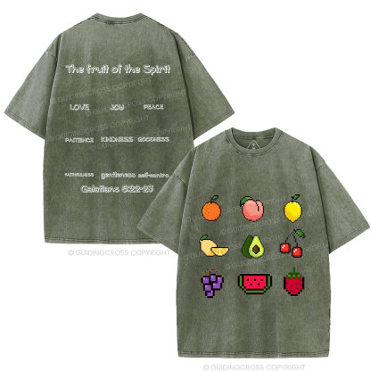 The Fruit Of The Spirit Christian Washed T-Shirt