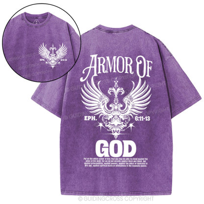 Armor Of God Christian Washed T-Shirt
