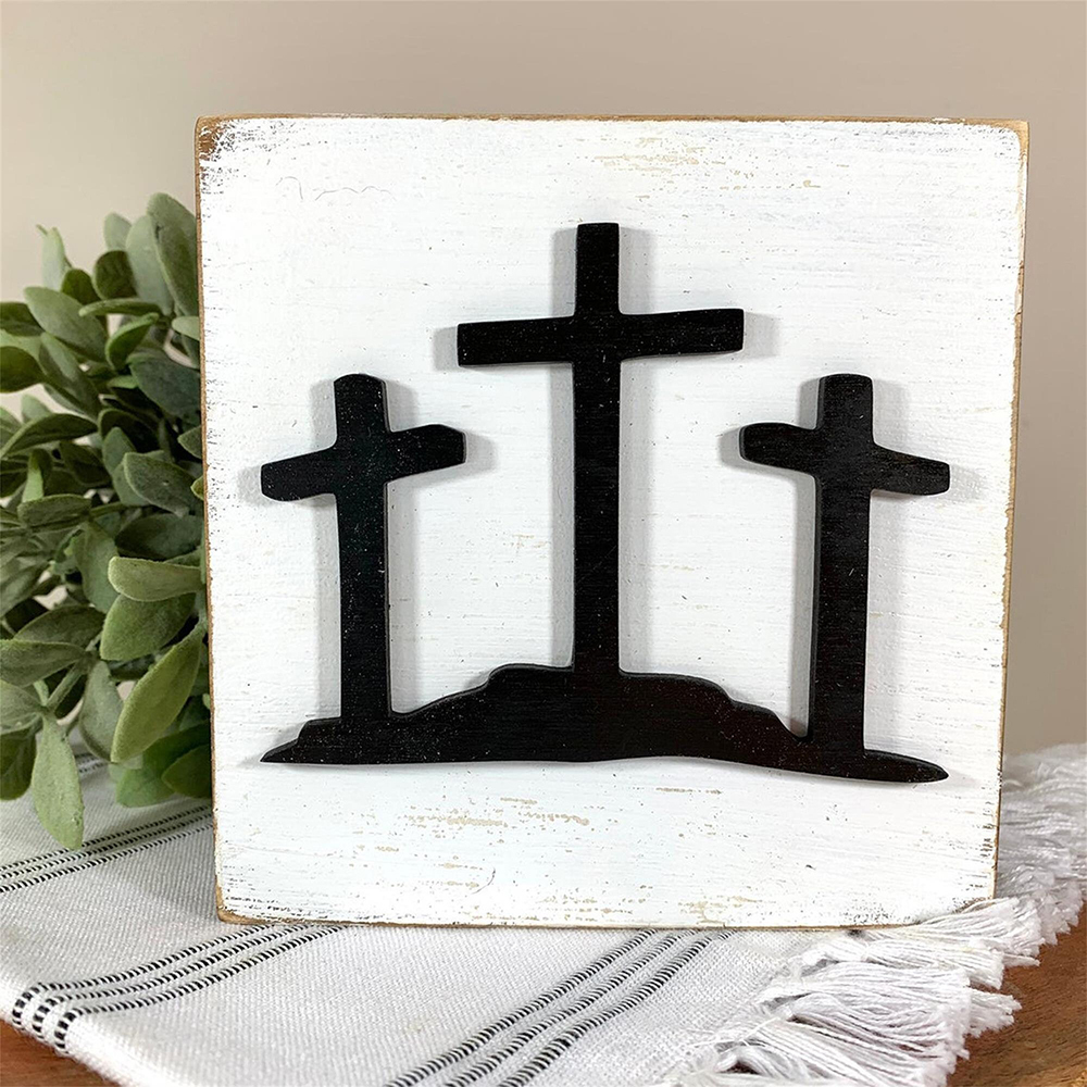 Easter Scene Tomb Wooden Decoration