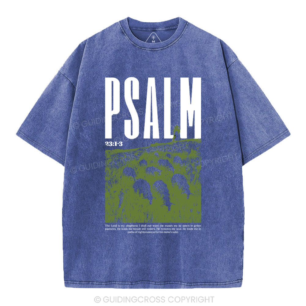 The Lord Is My Shepherd Christian Washed T-Shirt