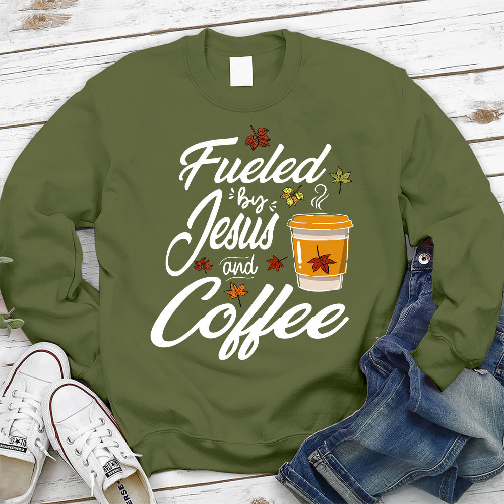 Fueled by Coffee and Jesus Thanksgiving Day Sweatshirt