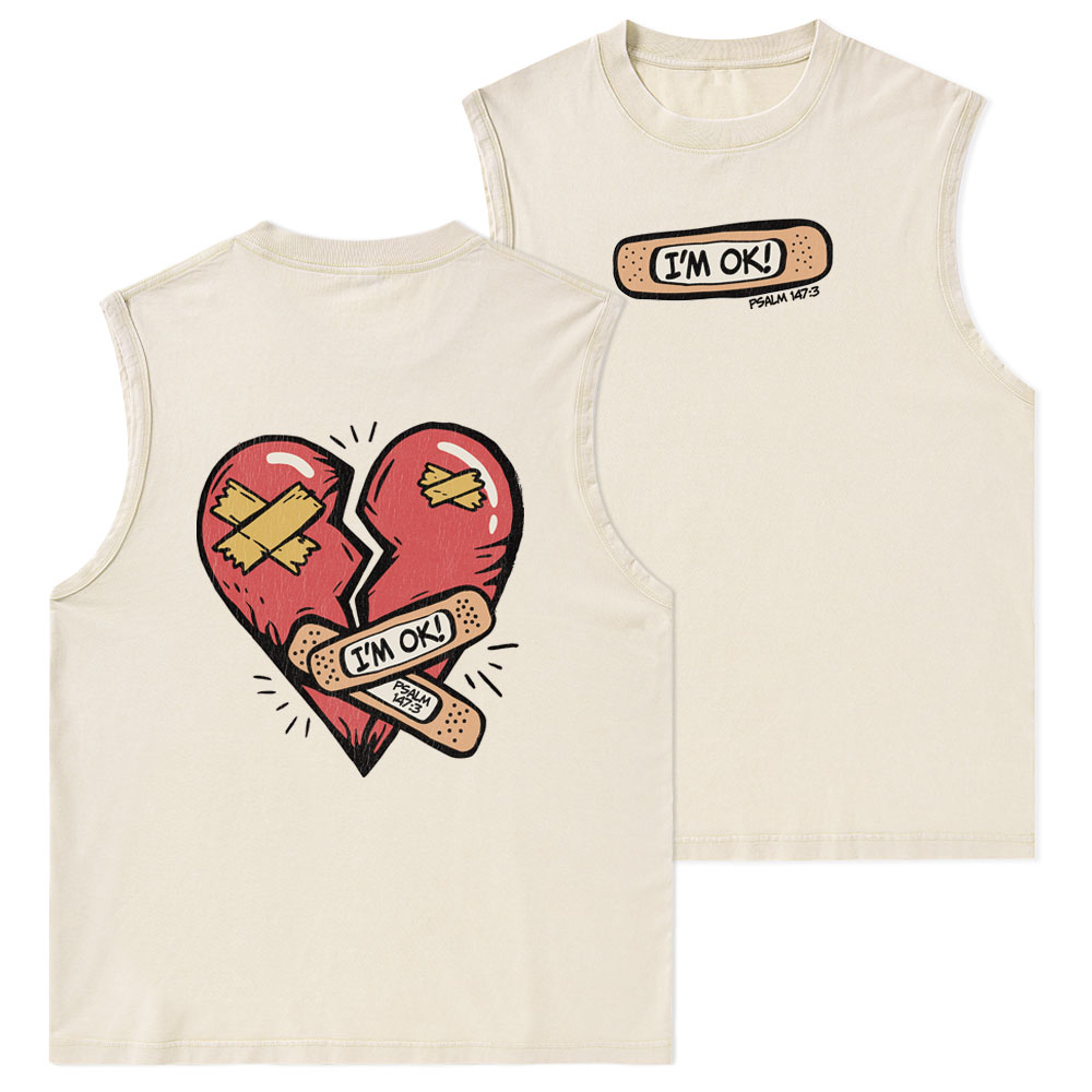 I'm OK Christian Washed Tank Top